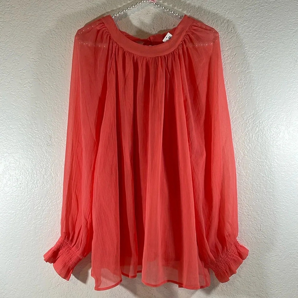 OLD NAVY Shirred Mock-Neck Tie-Back Blouse Size 2XL NEW - Picture 4 of 16